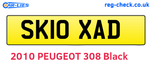 SK10XAD are the vehicle registration plates.