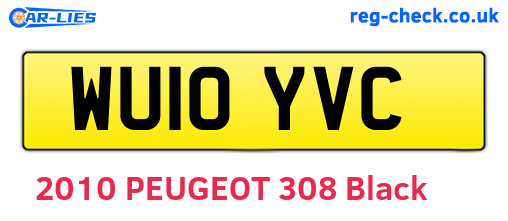 WU10YVC are the vehicle registration plates.