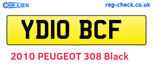 YD10BCF are the vehicle registration plates.
