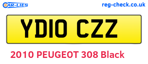 YD10CZZ are the vehicle registration plates.
