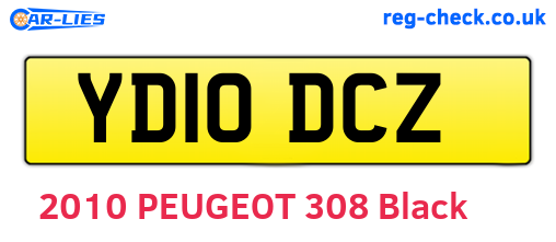 YD10DCZ are the vehicle registration plates.