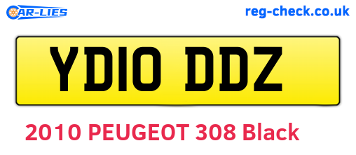 YD10DDZ are the vehicle registration plates.