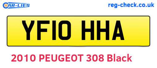 YF10HHA are the vehicle registration plates.