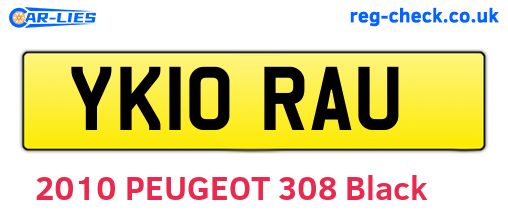 YK10RAU are the vehicle registration plates.