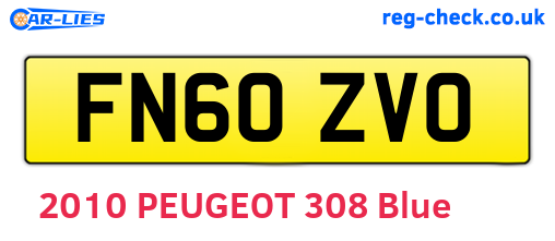 FN60ZVO are the vehicle registration plates.