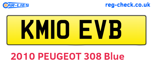 KM10EVB are the vehicle registration plates.