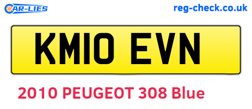 KM10EVN are the vehicle registration plates.