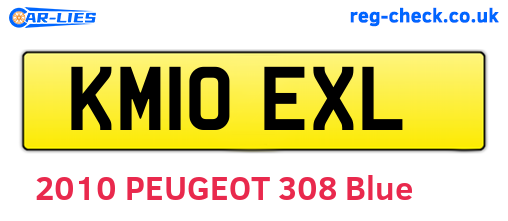 KM10EXL are the vehicle registration plates.