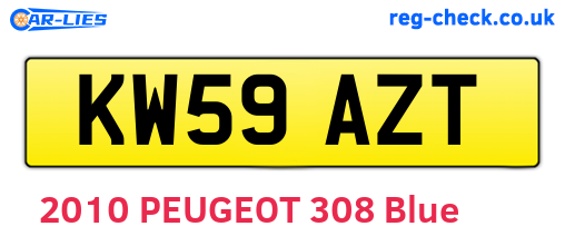 KW59AZT are the vehicle registration plates.