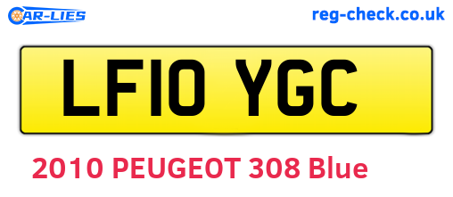 LF10YGC are the vehicle registration plates.