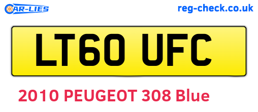 LT60UFC are the vehicle registration plates.