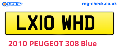 LX10WHD are the vehicle registration plates.