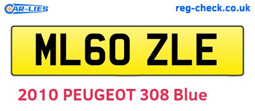 ML60ZLE are the vehicle registration plates.