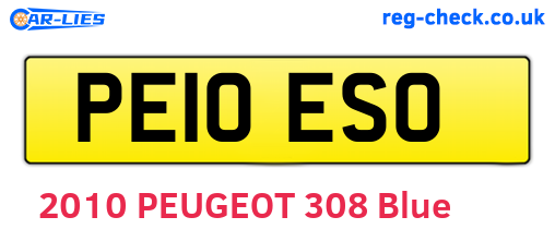 PE10ESO are the vehicle registration plates.
