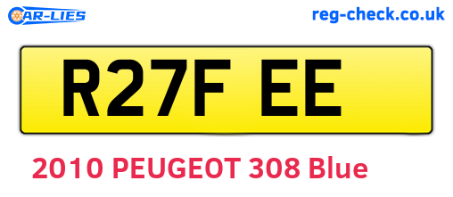 R27FEE are the vehicle registration plates.