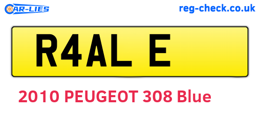 R4ALE are the vehicle registration plates.