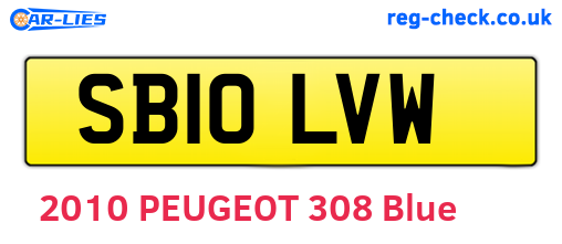 SB10LVW are the vehicle registration plates.