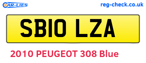 SB10LZA are the vehicle registration plates.