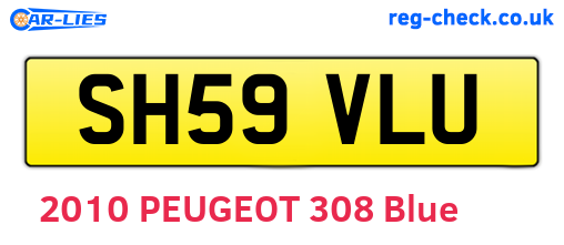 SH59VLU are the vehicle registration plates.