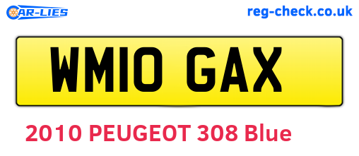 WM10GAX are the vehicle registration plates.