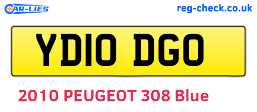 YD10DGO are the vehicle registration plates.