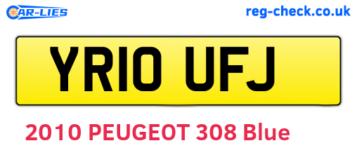 YR10UFJ are the vehicle registration plates.