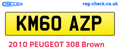 KM60AZP are the vehicle registration plates.