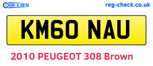 KM60NAU are the vehicle registration plates.
