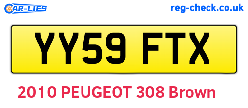 YY59FTX are the vehicle registration plates.