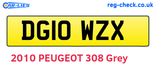 DG10WZX are the vehicle registration plates.