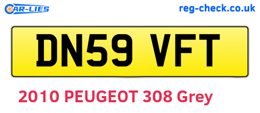 DN59VFT are the vehicle registration plates.