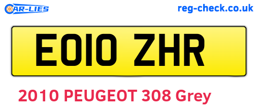 EO10ZHR are the vehicle registration plates.