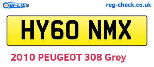 HY60NMX are the vehicle registration plates.