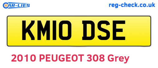 KM10DSE are the vehicle registration plates.