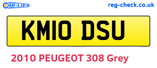 KM10DSU are the vehicle registration plates.