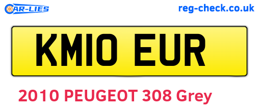 KM10EUR are the vehicle registration plates.