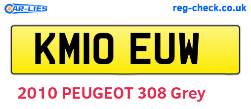 KM10EUW are the vehicle registration plates.