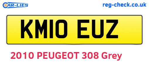 KM10EUZ are the vehicle registration plates.