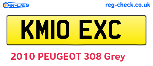 KM10EXC are the vehicle registration plates.