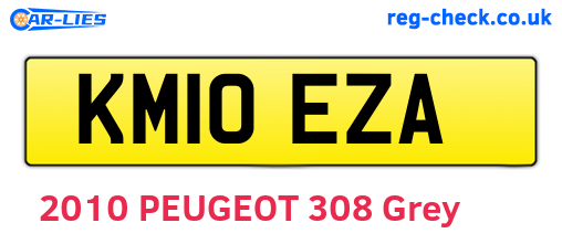 KM10EZA are the vehicle registration plates.