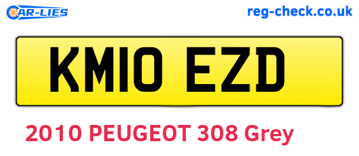 KM10EZD are the vehicle registration plates.