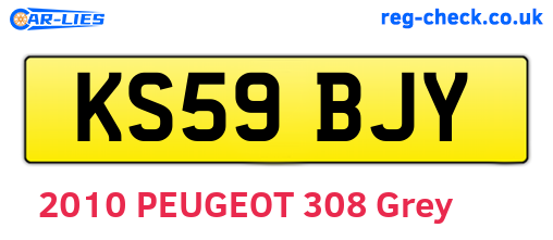KS59BJY are the vehicle registration plates.