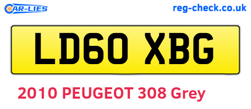 LD60XBG are the vehicle registration plates.