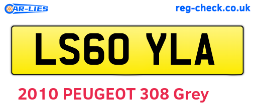 LS60YLA are the vehicle registration plates.