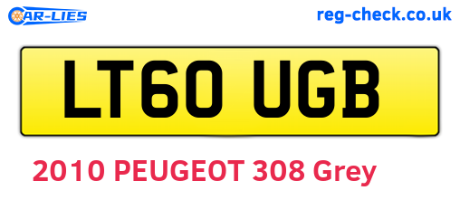 LT60UGB are the vehicle registration plates.
