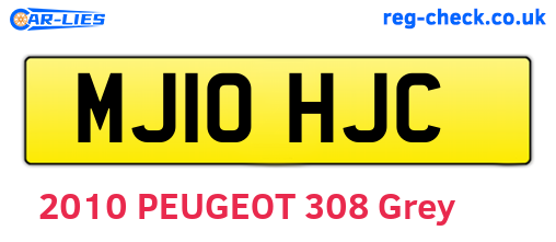 MJ10HJC are the vehicle registration plates.