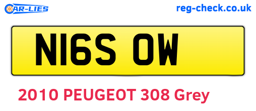 N16SOW are the vehicle registration plates.