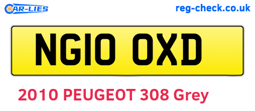 NG10OXD are the vehicle registration plates.