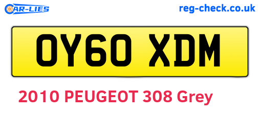 OY60XDM are the vehicle registration plates.