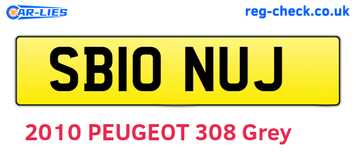 SB10NUJ are the vehicle registration plates.